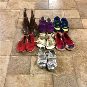 Lot of 7 Girls Shoes- size 6 (Toddler)